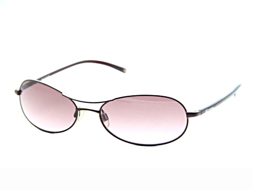 Anne Klein Deep Purple Oval Frame / Purple Lenses Sunglasses