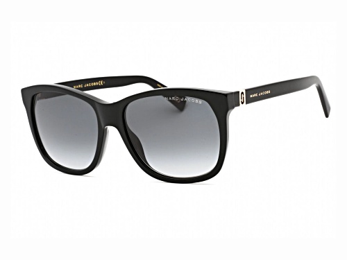 Marc Jacobs Women's 337/S-0807 00 Black Square Frame / Gray Lenses Sunglasses