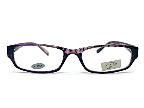 OSCAR Optix by OSCAR de la Renta Purple Multi Color Eyeglasses Readers +1.00