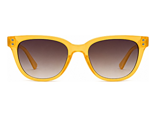 BCBG Sunshine Yellow Square Frame / Gray Yellow Lenses Sunglasses
