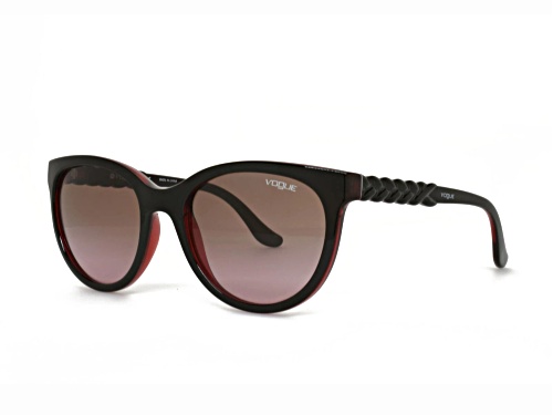 Vogue Women's Red Cat Eye Frame / Red Brown Lenses Sunglasses