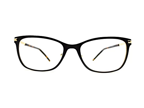 Chelsea Morgan 8000 Black and Gold Cat Eye Frame / Clear Demo Lenses Eyeglasses