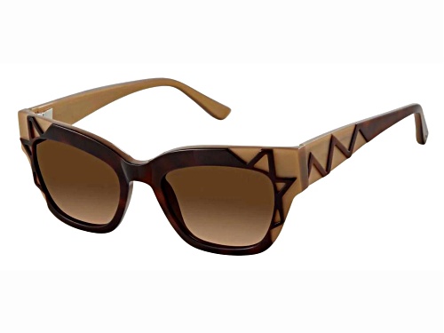 L.A.M.B. by Gwen Stefani Cat Eye Tortoise Frame / Brown Lenses Sunglasses