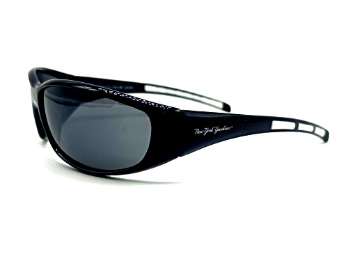 MLB New York Yankee 3 Dots Wrap Around Frame / Gray Lenses Sunglasses