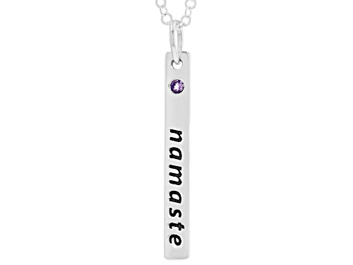 Artisan Collection of India™ 0.13ct Amethyst Silver Namaste Pendant With Chain