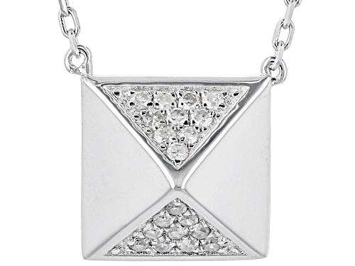 Photo of 0.05ctw White Diamond Sterling Silver Pendant With Chain