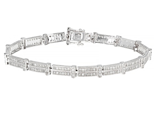 Photo of 2.00ctw White Diamond Rhodium Over Sterling Silver Bracelet - Size 7.25