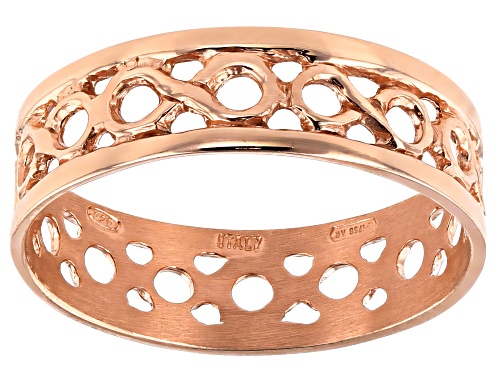 18K Rose Gold Over Sterling Silver Infinity Ring - Size 7