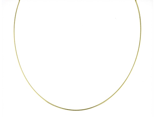 Sterling Silver & 18k Yellow Gold Over Sterling Silver 1.35mm Reversible Omega 18 Inch Necklace - Size 18