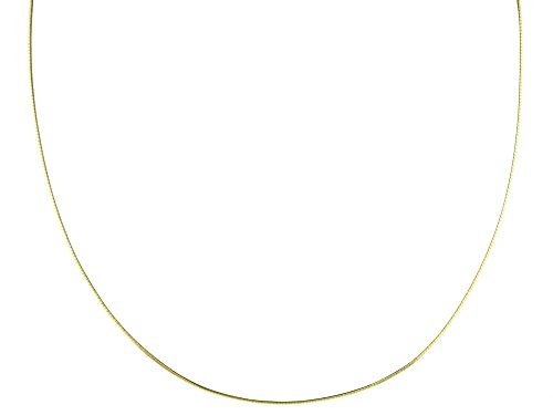 Sterling Silver & 18k Yellow Gold Over Sterling Silver 1.35mm Reversible Omega 20 Inch Necklace - Size 20