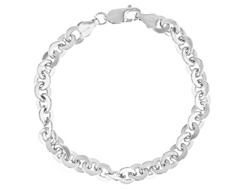 Sterling Silver 7.1mm Cable Link Bracelet - Size 7.5