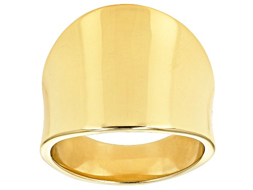 18k Yellow Gold Over Sterling Silver Polished Band Ring 18MM - Size 10