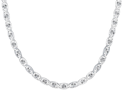 Sterling Silver 4.1mm Sunburst Valentino 20 Inch Chain - Size 20