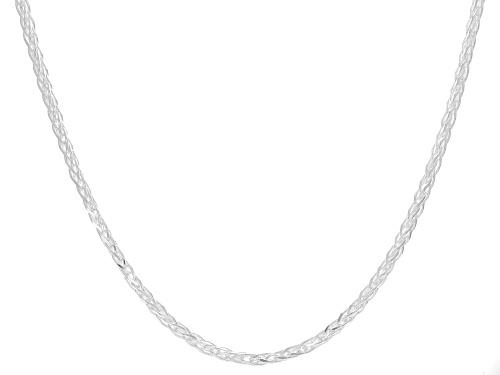 Sterling Silver 2mm Diamond-Cut Triple Wheat 20 Inch Chain - Size 20
