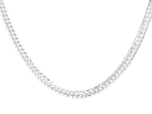 Sterling Silver 5.6mm Oval Herringbone 20 Inch Chain - Size 20