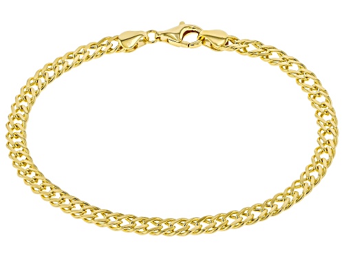 18k Yellow Gold Over Sterling Silver 4.5mm Double Marquise Link Bracelet - Size 8