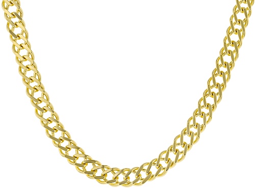 18k Yellow Gold Over Sterling Silver 4.5mm Double Marquise 20 Inch Chain - Size 20
