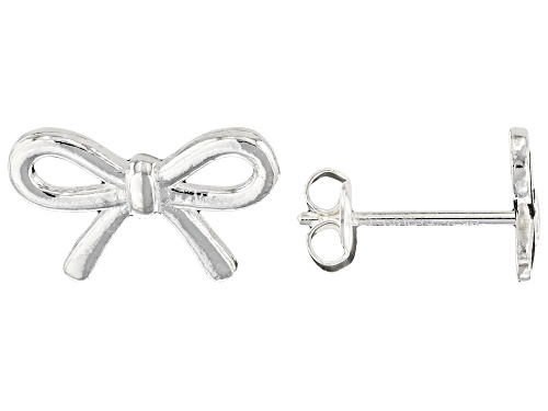 Sterling Silver Bow Stud Earrings