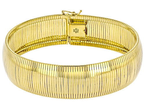 Argento Oro™ 18k Yellow Gold Over Sterling Silver 18mm Cleopatra Bracelet - Size 8