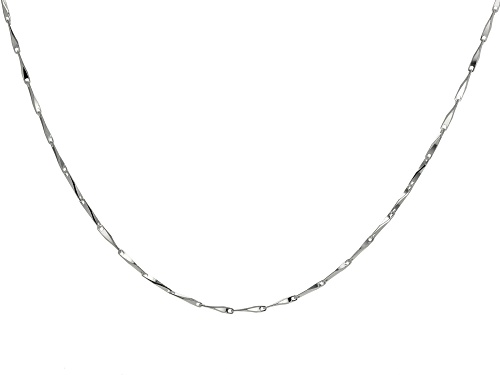 Sterling Silver 1.5mm Twisted Bar Link 20 Inch Chain - Size 20