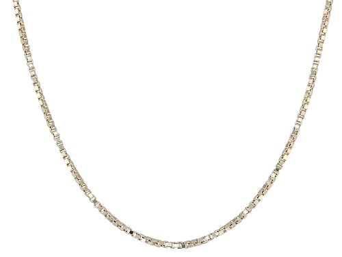 18k Yellow Gold Over Sterling Silver 1mm Adjustable Box 24 Inch Chain - Size 24