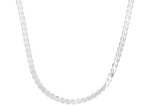 Sterling Silver Serpentine Link 20 Inch Chain - Size 20