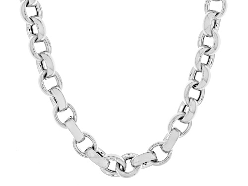 Sterling Silver 9.5mm Rolo Link 20 Inch Chain - Size 20