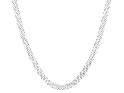 Sterling Silver Flat Tulipano Link 18 Inch Chain - Size 18