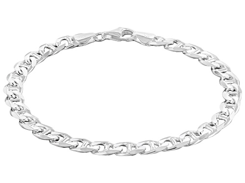 Sterling Silver 6.8mm Mariner Link Bracelet - Size 9