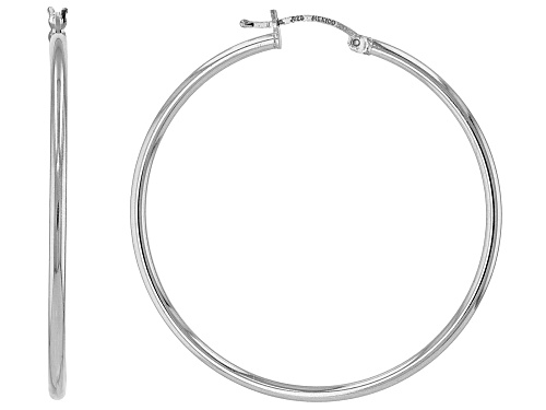 Sterling Silver 1.50" Polished Hoop Earrings