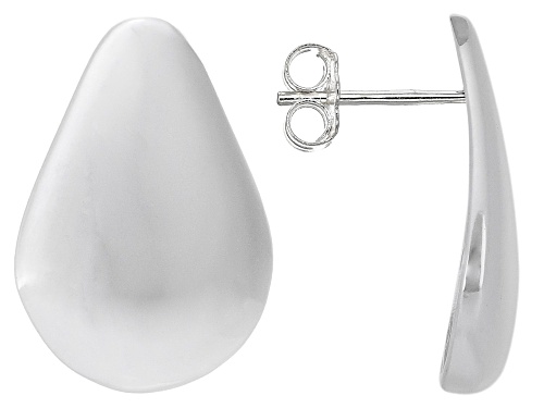 Sterling Silver Polished Pear-Shaped Stud Earrings