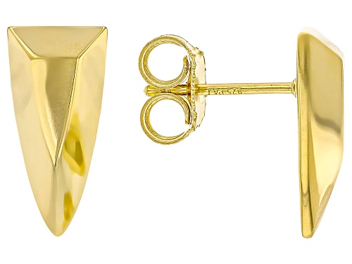 18k Yellow Gold Over Sterling Silver Stud Earrings