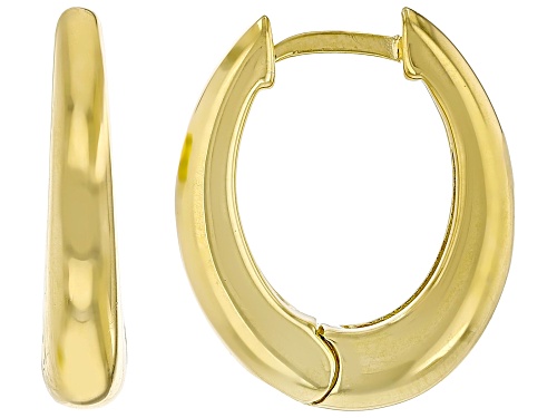 18k Yellow Gold Over Sterling Silver Hoop Earrings