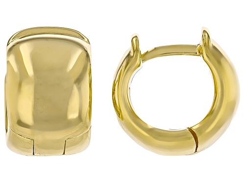 18k Yellow Gold Over Sterling Silver 0.40" Huggie Hoop Earrings