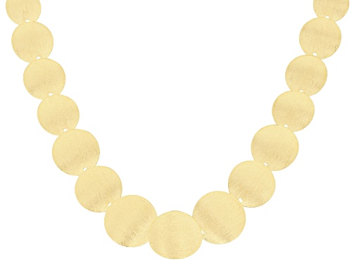 18k Yellow Gold Over Sterling Silver Graduated 18" Necklace - Size 18
