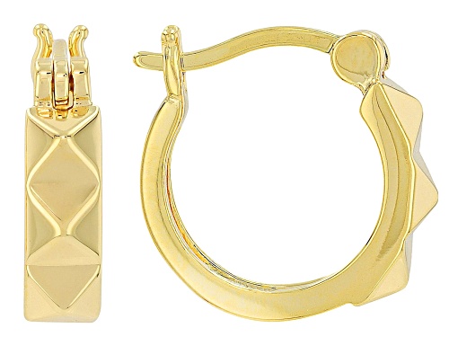 18k Yellow Gold Over Sterling Silver Hoop Earrings