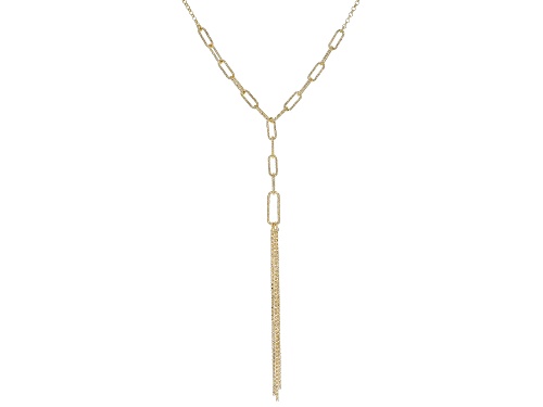 18K Yellow Gold Over Sterling Silver Paperclip Tassel 18
