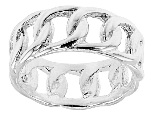 Sterling Silver Curb Ring - Size 7