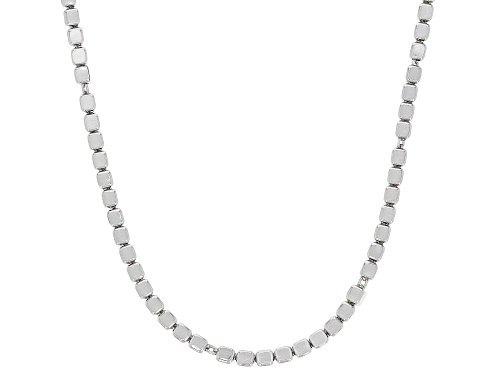 Photo of Sterling Silver 2MM Cube Chain 20 Inch Necklace - Size 20