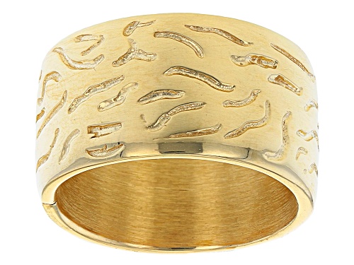 Photo of 18K Yellow Gold Sterling Silver Wave Design Ring - Size 7