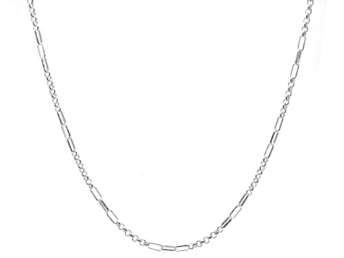 Sterling Silver 22 Inch Rolo Link With Toggle Closure Necklace - Size 22