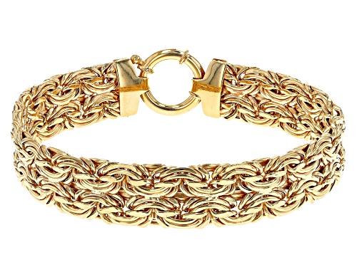 Photo of 18K Yellow Gold Over Sterling Silver Oval Link Bracelet - Size 8