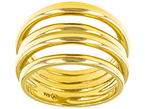 Photo of 18k Yellow Gold Over Sterling Silver Multi-Row Ring - Size 7