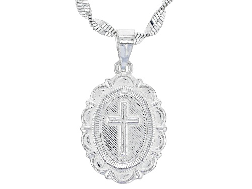 Photo of Sterling Silver Cross Medallion Pendant