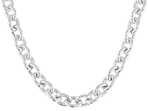 Purezza 950™ Sterling Silver Oval Rolo 20" Chain with Magnetic Clasp Closure - Size 20