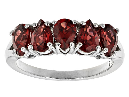 Photo of 2.00ctw Pear shaped Vermelho Garnet™ Rhodium Over Sterling Silver Ring - Size 8