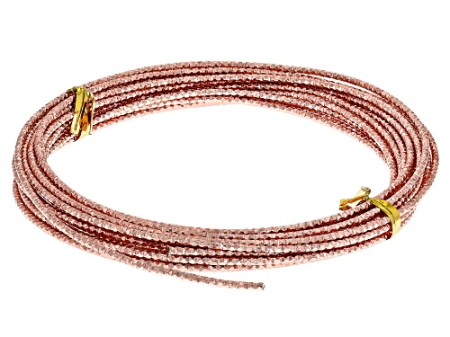Photo of Aluminum Round appx 2mm Wire in Rose Gold Tone appx 5M in length