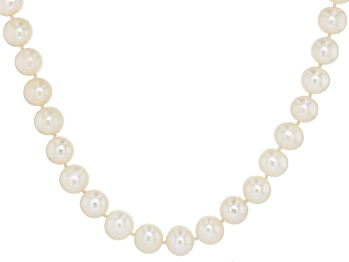 Genusis™ 12.5-13.5mm White Cultured Freshwater Pearl Rhodium Over Sterling Silver Necklace - Size 20
