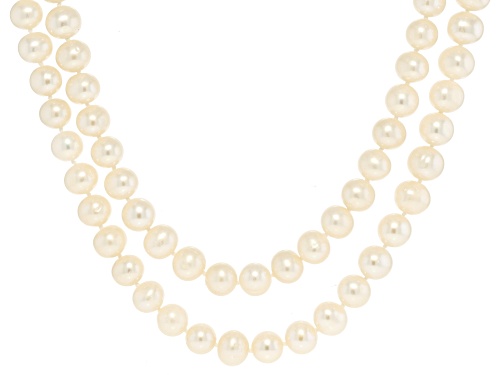 8.5-9mm White Cultured Freshwater Pearl Endless Strand 80 inch Necklace - Size 80