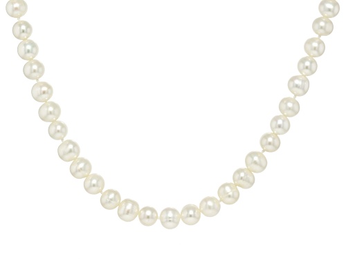 8-9mm White Cultured Freshwater Pearl 36 Inch Endless Strand Necklace - Size 36